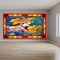 Radha Krishna Backdrop Indian Traditional Cloth 5x8 Feet Backdrop Pooja Wall Decor Indian Wall Art Photo Decor Banner Indian Janmashtami Decor Decorative Pooja Cloth